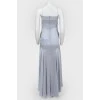 Floor-length dress with thin straps