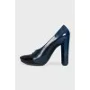 Blue high heels