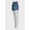 High-waisted denim shorts