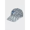 Men's printed cap with a branded patch