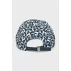 Men's printed cap with a branded patch