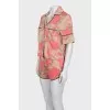 Silk suit consisting of a shirt and shorts