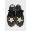 High leather boots with laces