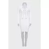 Fitted dress with lacing