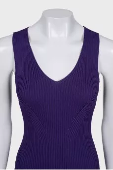 Sleeveless fitted midi dress