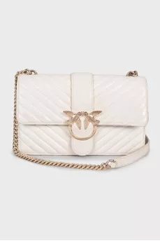 White logo crossbody bag