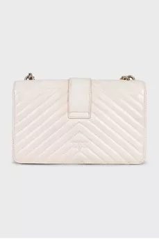 White logo crossbody bag