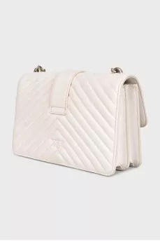 White logo crossbody bag