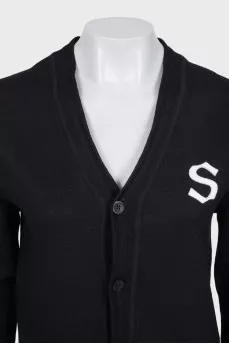 Black cardigan with a patch
