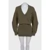 Fitted dress with wide sleeves