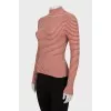 Striped fitted turtleneck