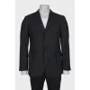 Men's striped wool button-down jacket