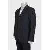 Men's striped wool button-down jacket
