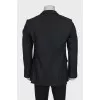 Men's striped wool button-down jacket