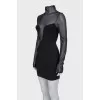 Bodycon dress with a sheer top