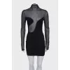 Bodycon dress with a sheer top