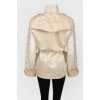 Turtleneck jacket with flowers