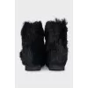 Boots made of natural wool