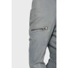Jacket with plenty of zippers and buttons