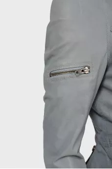 Jacket with plenty of zippers and buttons