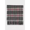Men's cashmere scarf with fringe