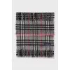 Men's cashmere scarf with fringe