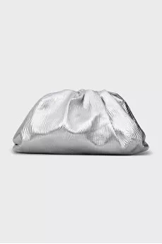 Silver Pouch Clutch