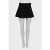 Wrap mini skirt with buttons