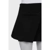 Wrap mini skirt with buttons