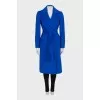 Blue wool coat with a belt