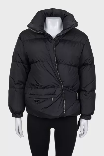 Down jacket with a fastex fastener