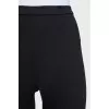 High-waisted wool flared trousers