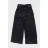Black cropped trousers with pockets