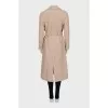 Wool and cashmere coat with ties