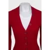 Slim-fit wool cardigan with buttons