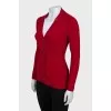 Slim-fit wool cardigan with buttons