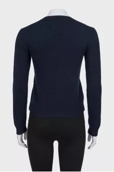 Blue cashmere pullover