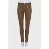 Slim-fit jeans with zippered pockets