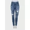 Blue ripped jeans