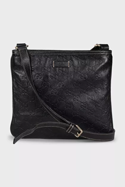 Men's bag with branded embossing