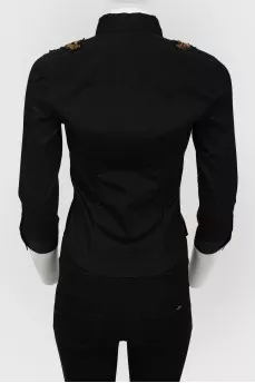 Vintage fitted shirt with sequins