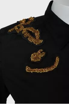 Vintage fitted shirt with sequins