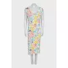 A-line print dress with no fastening
