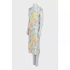 A-line print dress with no fastening