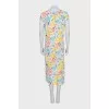 A-line print dress with no fastening
