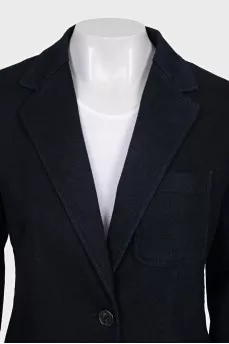 Blue fitted jacket with pockets