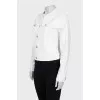 White denim jacket with patch pockets