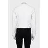 White denim jacket with patch pockets