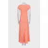 Orange short sleeve maxi dress