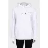 White Le Sweatshirt Brod hoodie